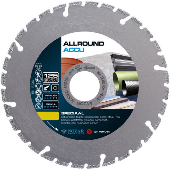 Afbeelding van DIAMANTZAAG NOZAR ALLROUND ACCU 125MM