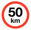 Afbeelding van BORD "50KM"