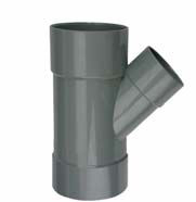 PVC RIOOL T-STUK 45Âº 80 MM