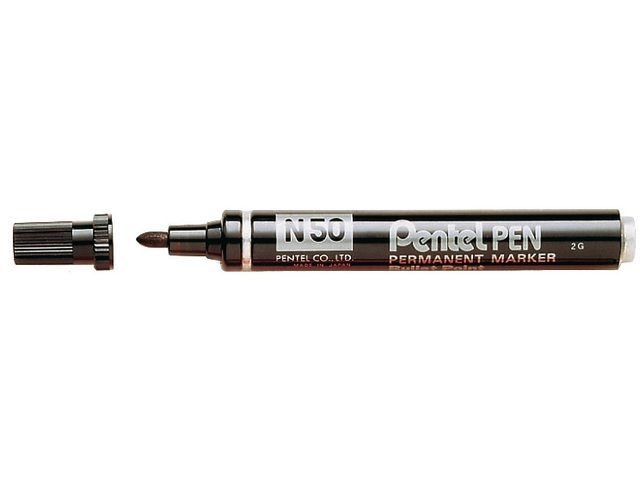 MERKSTIFT PENTEL N50 ZWART 12 ST