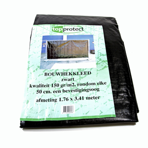 BOUWHEKKLEED ZWART 1.76 X 3.41 MT