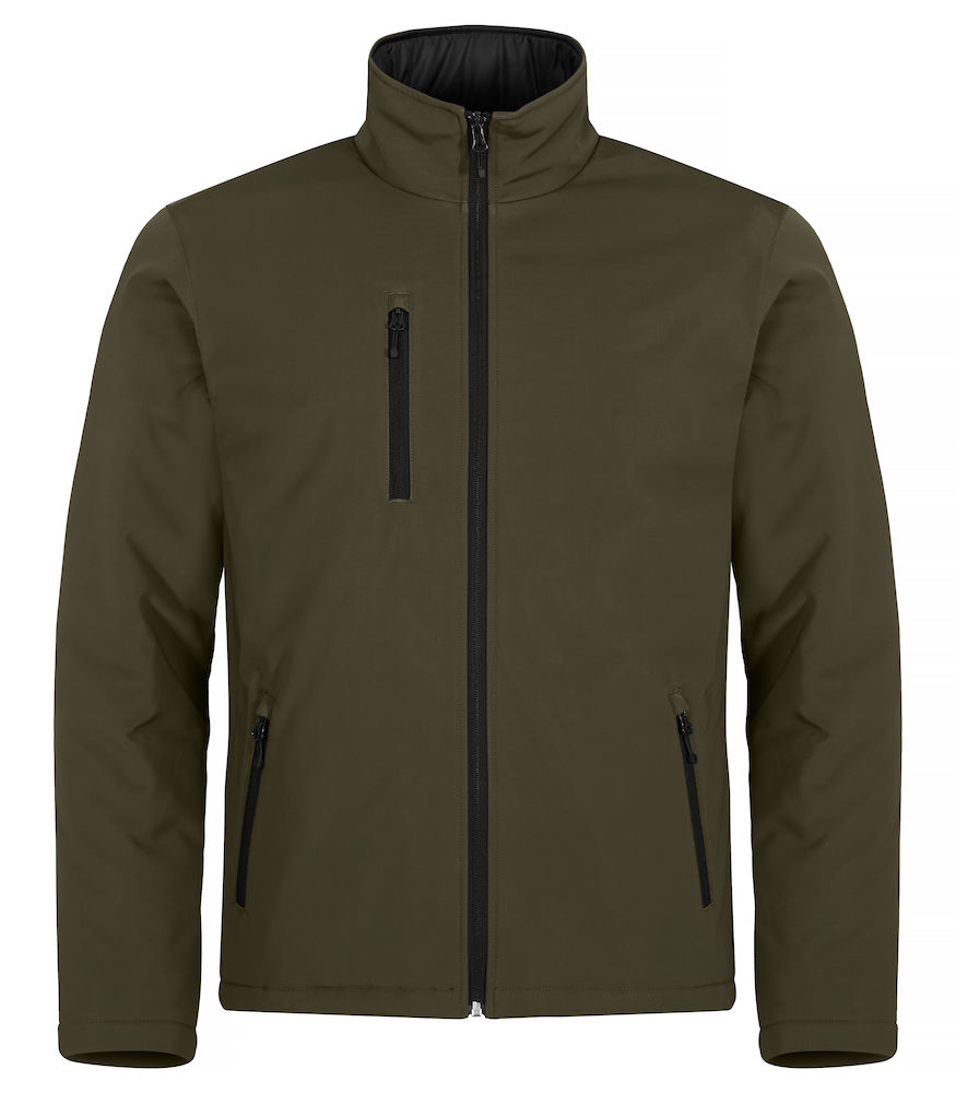 SOFTSHELL GEVOERD CLIQUE GROEN MT 2XL