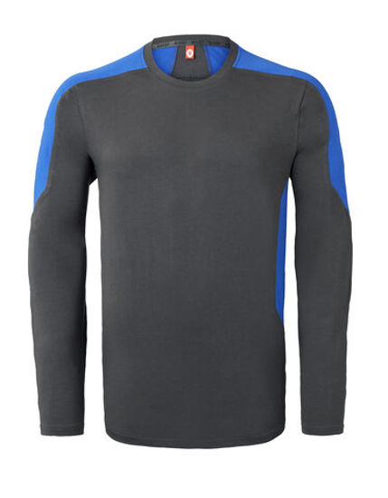 Afbeelding van SHIRT LANGE MOUW HAVEP GRIJS/BLAUW MT L